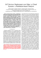 IoT Services Deployment over Edge vs Cloud Systems: a Simulation-based Analysis