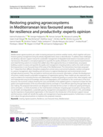 Restoring grazing agroecosystems in Mediterranean less favoured areas for resilience and productivity: Experts opinion