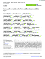 Intraspecific variability of leaf form and function across habitat types