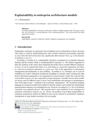 Explainability in enterprise architecture models