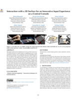 Interaction with a 3D Surface for an Innovative Input Experience on a Central Console
