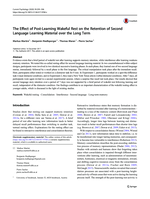 The Effect of Post-Learning Wakeful Rest on the Retention of Second Language Learning Material over the Long Term