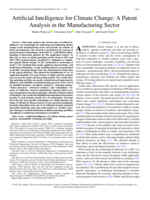 Artificial intelligence for climate change: A patent analysis in the manufacturing sector