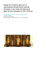 Stampa 3D e fruizione aptica per la valorizzazione del patrimonio culturale abruzzese: il caso studio dei tabernacoli lignei dei frati marangoni tra XVII e XVIII sec