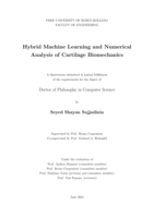 Hybrid Machine Learning and Numerical Analysis of Cartilage Biomechanics