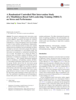 A Randomized Controlled Pilot Intervention Study of a Mindfulness-Based Self-Leadership Training (MBSLT) on Stress and Performance