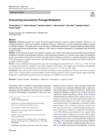 Overcoming Automaticity Through Meditation