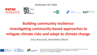 Building community resilience: investigating community-based approaches to mitigate climate risks and adapt to climate change