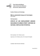 Effects of air displacement around buildings in urban street canyons on natural ventilation potential