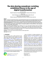 The data sharing conundrum: revisiting established theory in the age of digital transformation