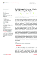 Social jetlag affects jump skills in sub-elite volleyball players