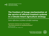 The frontiers of forage mechanization at the service of efficient livestock systems in a Climate Smart Agricolture strategy: Some reflections to follow a fruitful roadmap