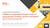 LEONIDE: A longitudinal trilingual corpus of young learners of Italian, German and English