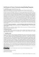 Verification of Unary Communicating Datalog Programs