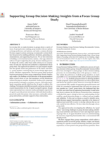 Supporting Group Decision-Making: Insights from a Focus Group Study