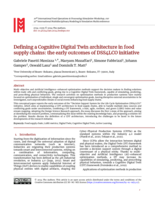 Defining a Cognitive Digital Twin architecture in food supply chains: the early outcomes of DSS4LCO initiative