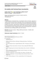 On variable-order fractional linear viscoelasticity
