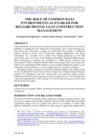 The Role of Common Data Environments as Enabler for Reliabe Digital Lean Construction Management