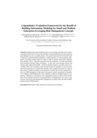 A Quantitative Evaluation Framework for the Benefit of Building Information Modeling for Small and Medium Enterprises Leveraging Risk Management Concepts