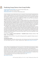 Predicting Group Choices from Group Profiles