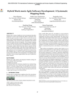 Hybrid Work meets Agile Software Development: A Systematic Mapping Study
