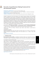Towards a Causal Decision-Making Framework for Recommender Systems