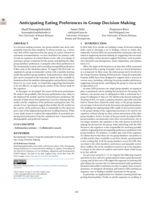 Anticipating Eating Preferences in Group Decision Making