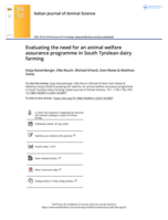 Evaluating the need for an animal welfare assurance programme in South Tyrolean dairy farming