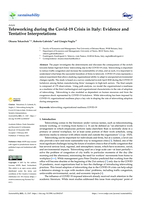 Teleworking during the COVID-19 crisis in Italy: Evidence and tentative interpretations