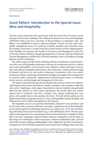Guest Editors’ Introduction to the Special Issue: Wine and Hospitality