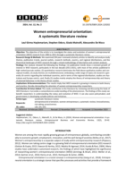 Women entrepreneurial orientation: A systematic literature review