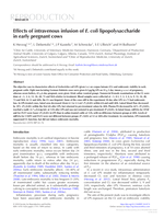 Effects of intravenous infusion of E. coli lipopolysaccharide in early pregnant cows
