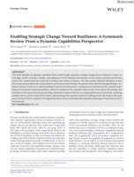 Enabling strategic change toward resilience: A systematic review from a dynamic capabilities perspective