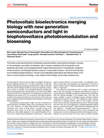 Photovoltaic bioelectronics merging biology with new generation semiconductors and light in biophotovoltaics photobiomodulation and biosensing