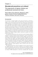 Gendered practices at school: The experiences of migrant children and professionals’ practices and views