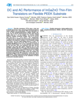 DC and AC Performance of InGaZnO Thin-Film Transistors on Flexible PEEK Substrate