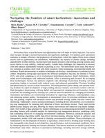 Navigating the frontiers of smart horticulture: innovations and challenges