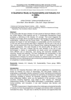 A Qualitative Study on Sustainability​ and Industry 5.0 in SMEs 2024