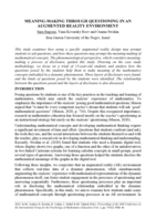 Meaning-making through questioning in an augmented reality environment