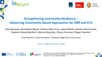 Strengthening Community Resilience: Advancing Community-Based Approaches for DRR and CCA