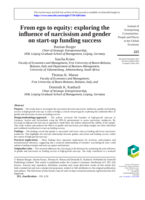 From Ego to Equity: Exploring the Influence of Narcissism and Gender on Startup Funding Success