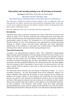 Interactions and meaning-making in an AR learning environment