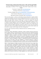 Orchestrating productive mathematical discussions with and through Padlet