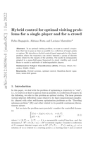 Hybrid control for optimal visiting problems for a single player and for a crowd