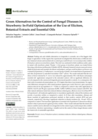 Green Alternatives for the Control of Fungal Diseases in Strawberry: In-Field Optimization of the Use of Elicitors, Botanical Extracts and Essential Oils