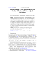Contributed discussion [on "Sparse Bayesian factor analysis when the number of factors is unknown (with discussion)" by Frühwirth-Schnatter, S., Hosszejni, D. & Freitas Lopes, H.]