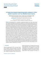 A Copernicus-based evapotranspiration dataset at 100 m spatial resolution over four Mediterranean basins