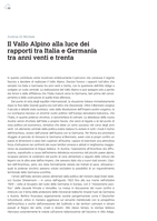 Il Vallo Alpino alla luce dei rapporti tra Italia e Germania tra anni venti e trenta = The Vallo Alpino in the light of relations between Italy and Germany in the 1920s and 1930s