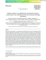 Robust solutions via optimisation and predictive process monitoring for the scheduling of the interventional radiology procedures