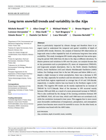 Long-term snowfall trends and variability in the Alps
